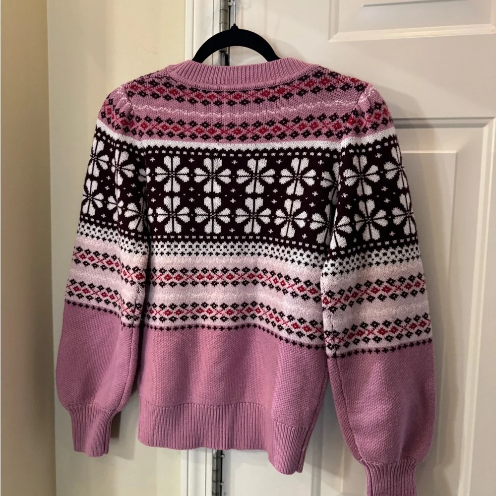 kate spade Pink Fair Isle Wool Sweater